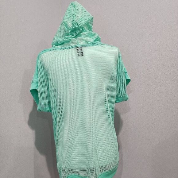 Rue21 women's green mesh Hooded sweater, size XL - Picture 2 of 8